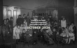 Group of children in vintage Halloween costumes celebrating at a party, accompanying Lockhold's blog on recent kratom developments and future outlook for October 2024.